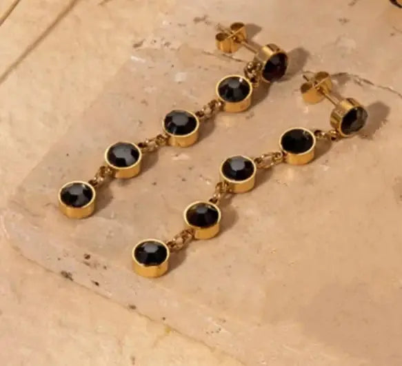 Boucles oreilles acier et doré