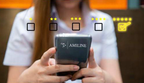 cliente deposant un avis sur Amiline