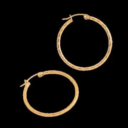 Boucles d’oreilles créoles dorées taille moyenne femme