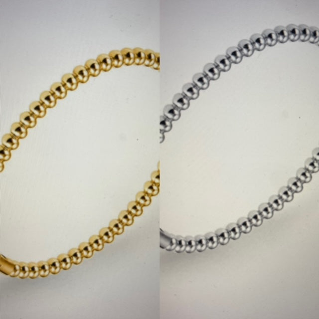 bracelet jonc composé de billes