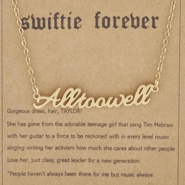 Collier inspiré par Taylor Swift - Collier en acier inoxydable pour femmes
