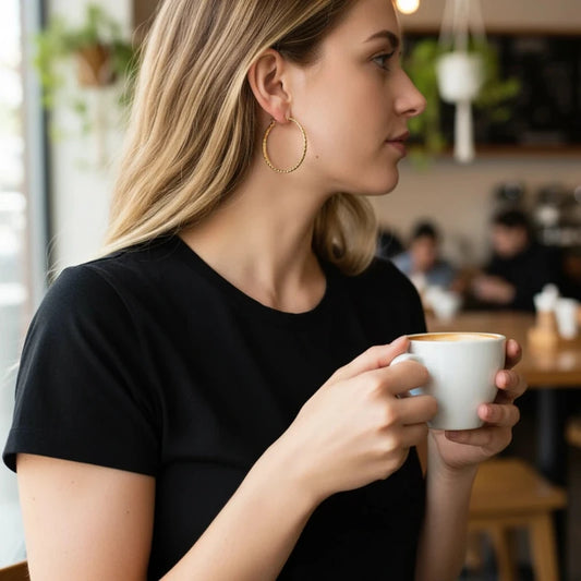 boucles creoles acier inoxydable textures