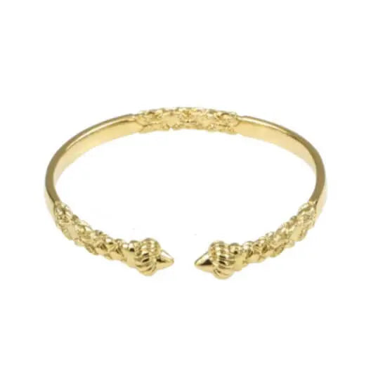 bracelet femme jonc victoria dore acier travaillé