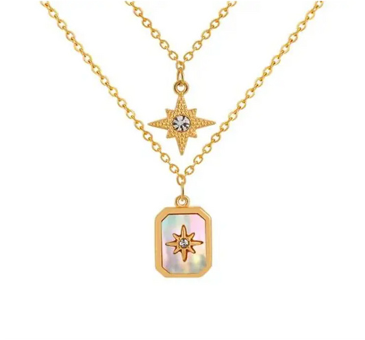 Collier Camille multirang acier inoxydable doré