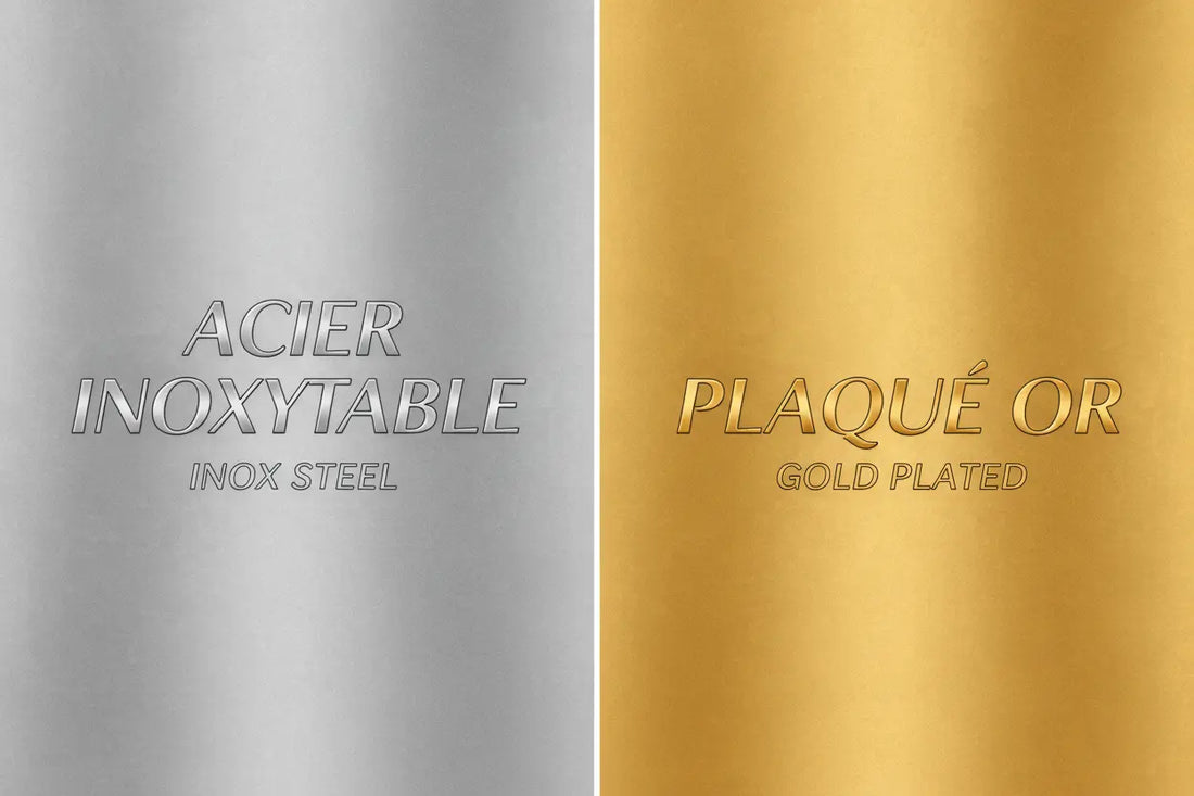 Comparatif : acier inoxydable vs plaqué or