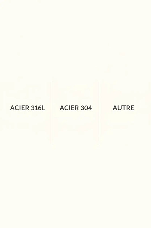 Différences entre acier inoxydable 316L, 304 et autres