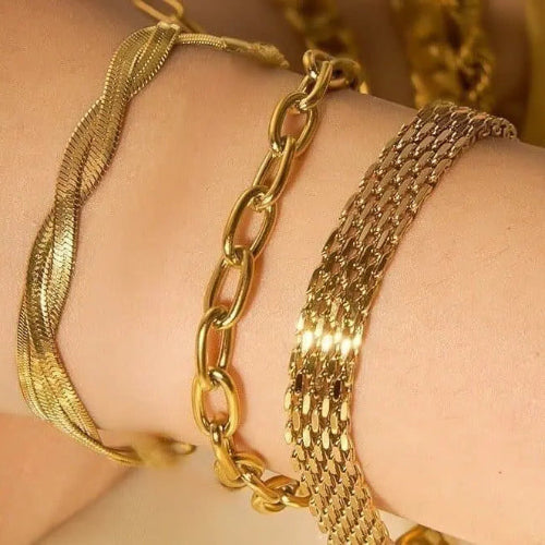 bracelet chaine en acier inoxydable