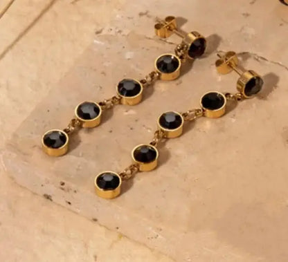 Boucles oreilles acier et doré