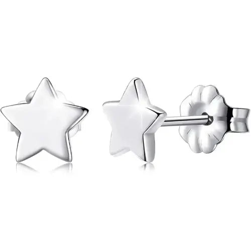 Boucles d'oreilles Étoile Merveilleuse -   en acier inoxydable couleur argent AMILINE