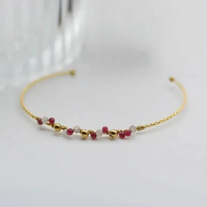 pierres naturelles rouge acier inox