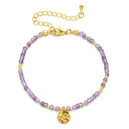 Bracelet bohème Ivy acier inoxydable et pierres naturelles
