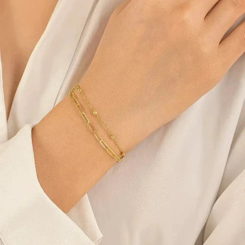 Bracelet_Ondeline_multirangs_acier_inoxydable_dore