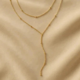 Collier acier inoxydable dore leger et chic Camille
