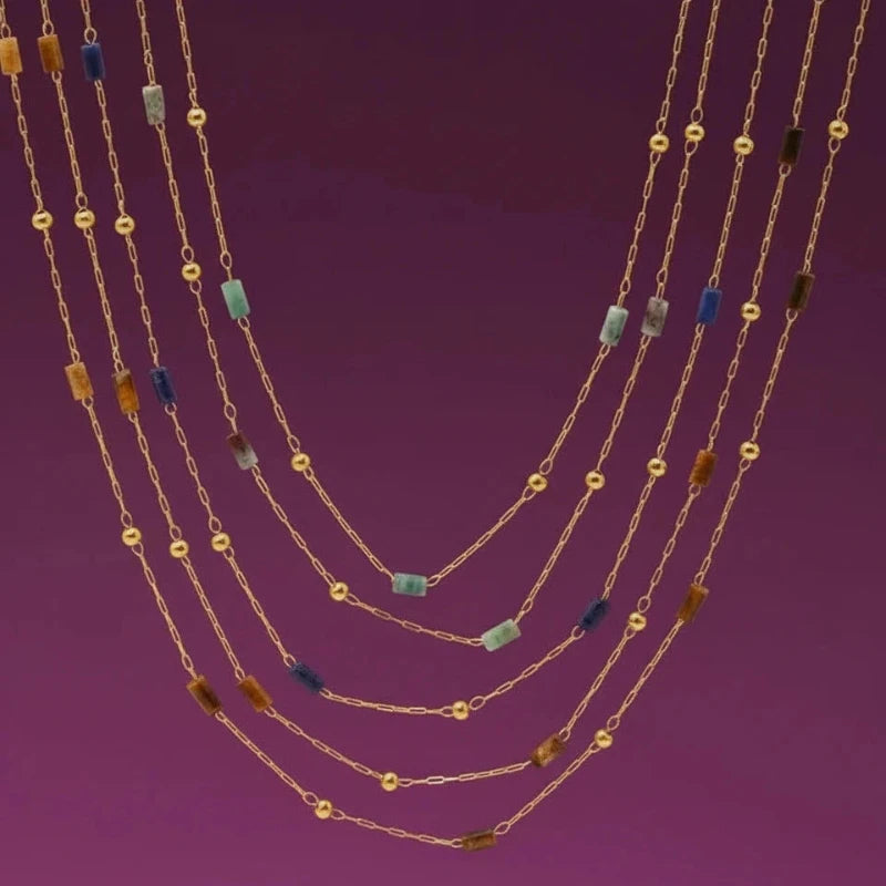 collier-joy-aier inoxydable suspendu