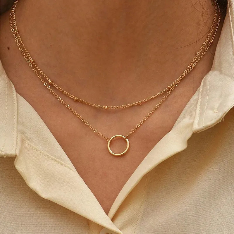 Lou - Collier multirang tendance acier inoxydable AMILINE