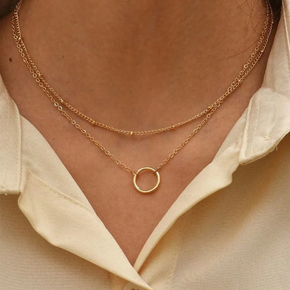 Lou - Collier multirang tendance acier inoxydable AMILINE