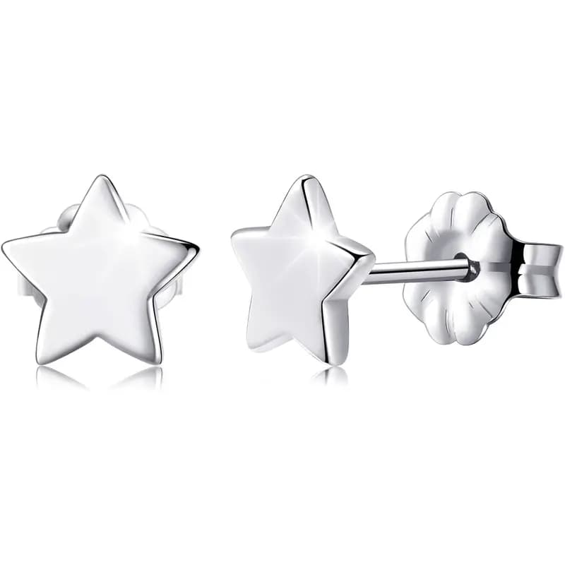 étoiles-argente-boucles-oreilles-argentées