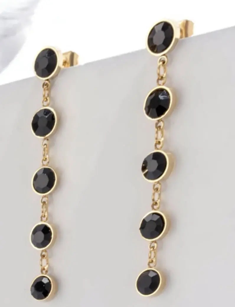 BO acier inxydable pierres naturelles noires