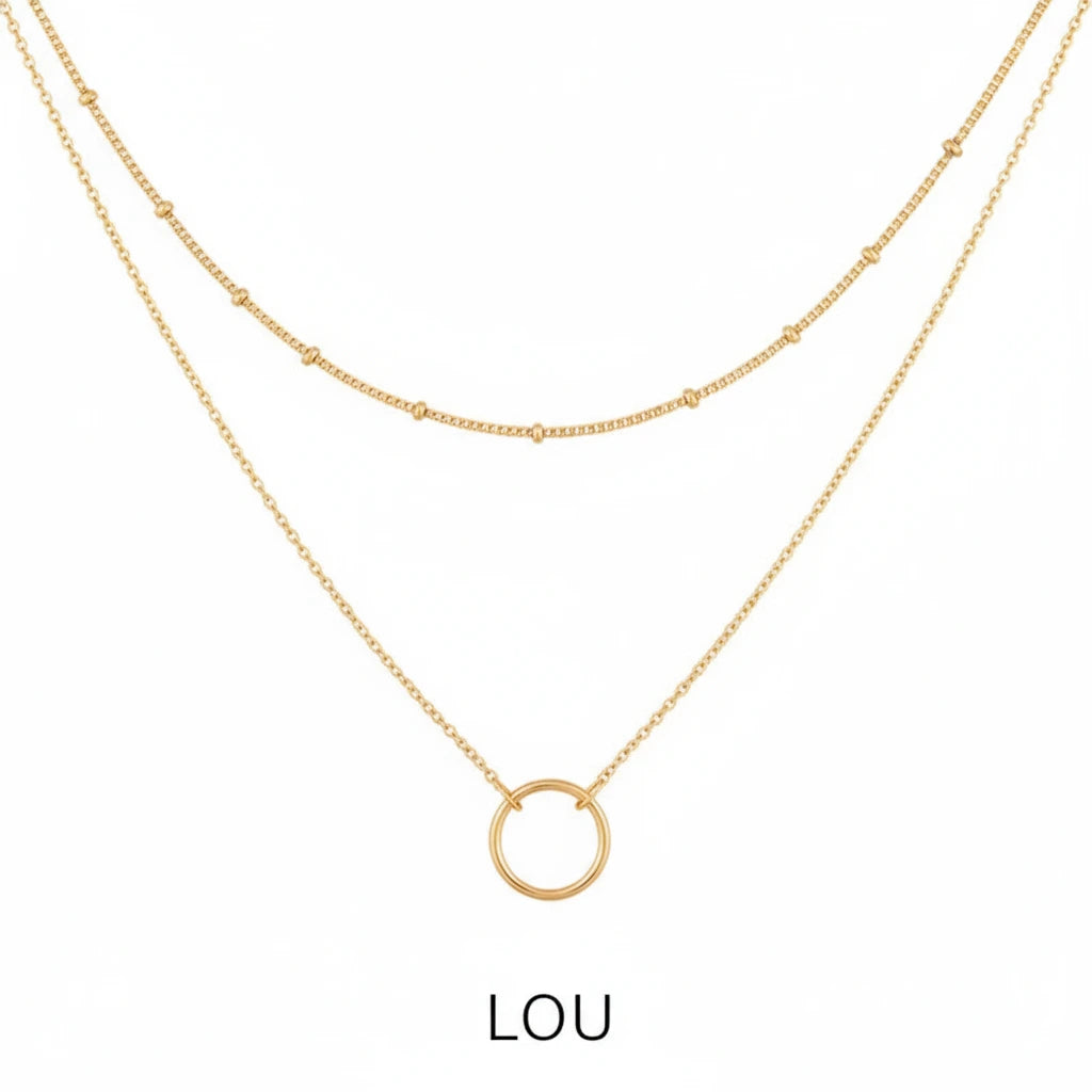 Lou - Collier multirang tendance acier inoxydable AMILINE
