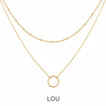 Lou - Collier multirang tendance acier inoxydable AMILINE