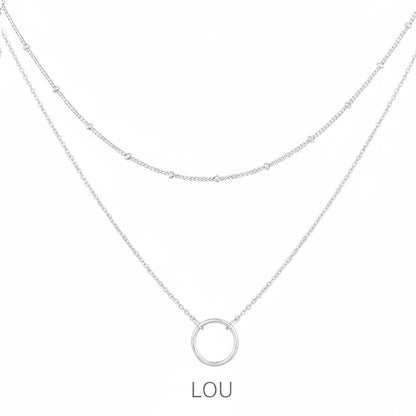 Lou - Collier multirang tendance acier inoxydable AMILINE