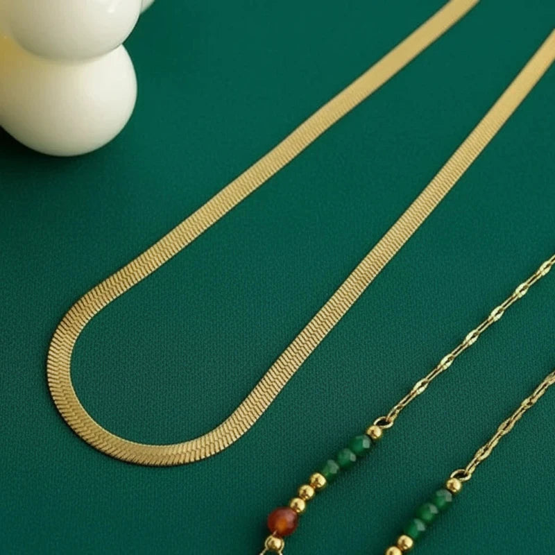 Collier Serpentine ras du cou acier inoxydable 316L
