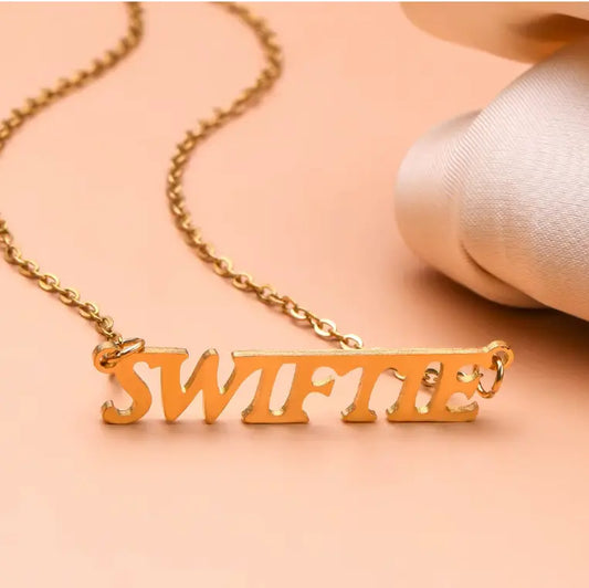 collier acier lettres swiftie