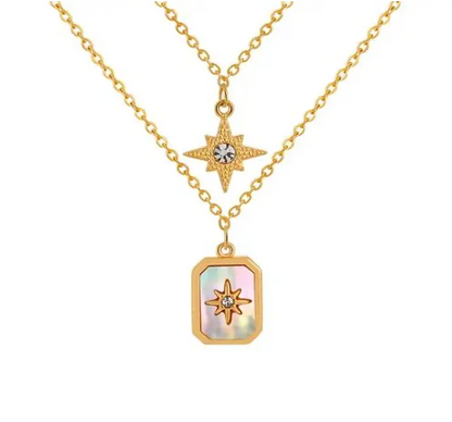Collier Camille multirang acier inoxydable doré